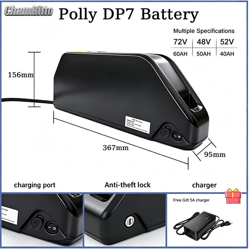 Electric bicycle bike battery  - 72V 50Ah 21700 Lithium Battery review and price
