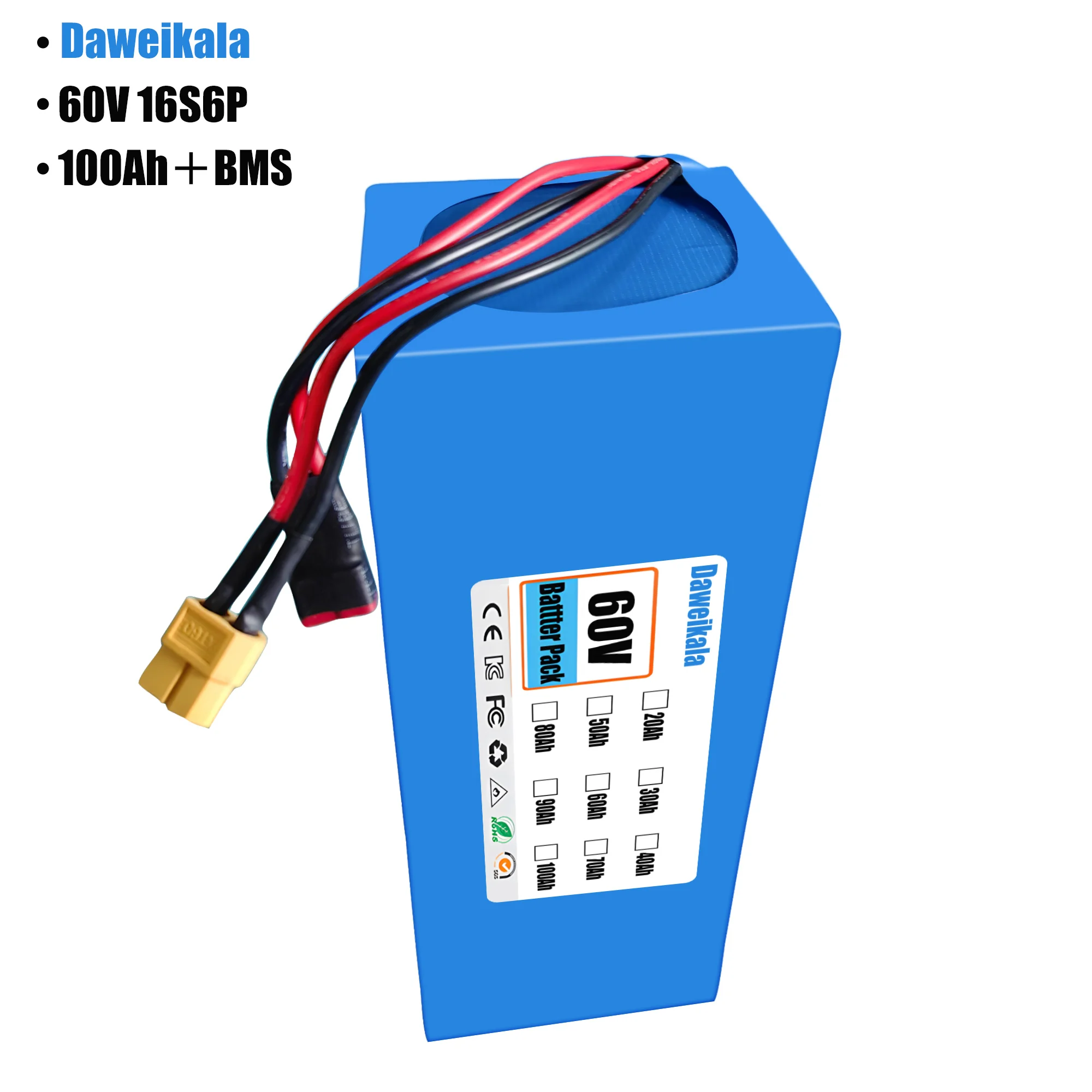 60V 100Ah 16S6P ebike battery  - 60V 50Ah Electric Scooter Battery review and price