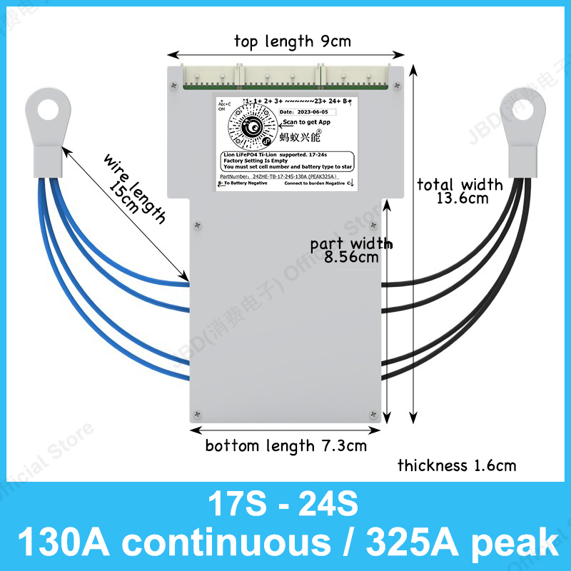 ANT BMS 17S to 24S 850A 300A 1 - 84V 50A Smart Bms Bluetooth review and price